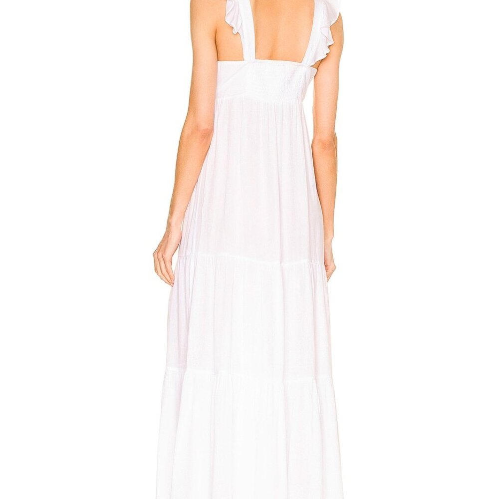 New BB Dakota by steve madden Ready or Yacht dress in white flowy summer maxi - Picture 2 of 7